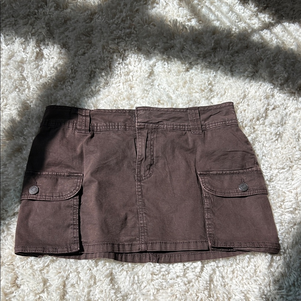 Garage Brown Mini Skirt